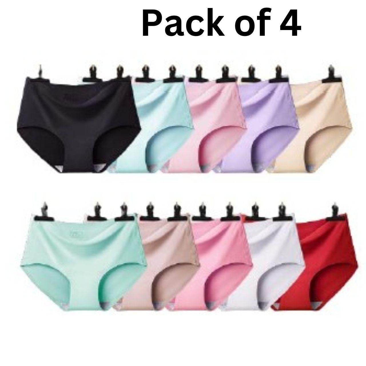 Women's High Waist Seamless Underwear (Pack of 4)