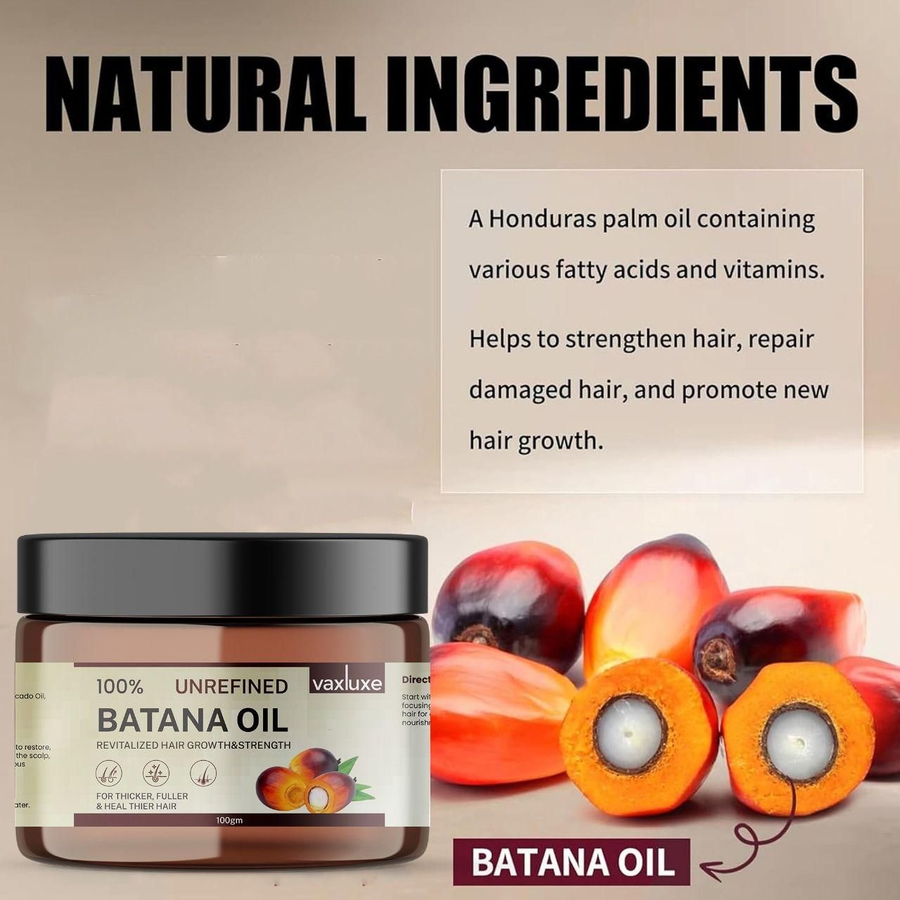 Vaxluxe Batana Oil - Revitalized Hair Growth & Strength