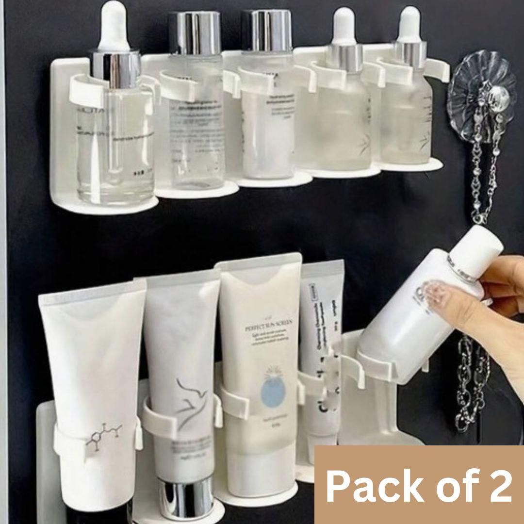 5 Grid Plastic Cosmetic Organiser No Punching Cuttable Storage Holder (Buy 1 Get 1 Free)