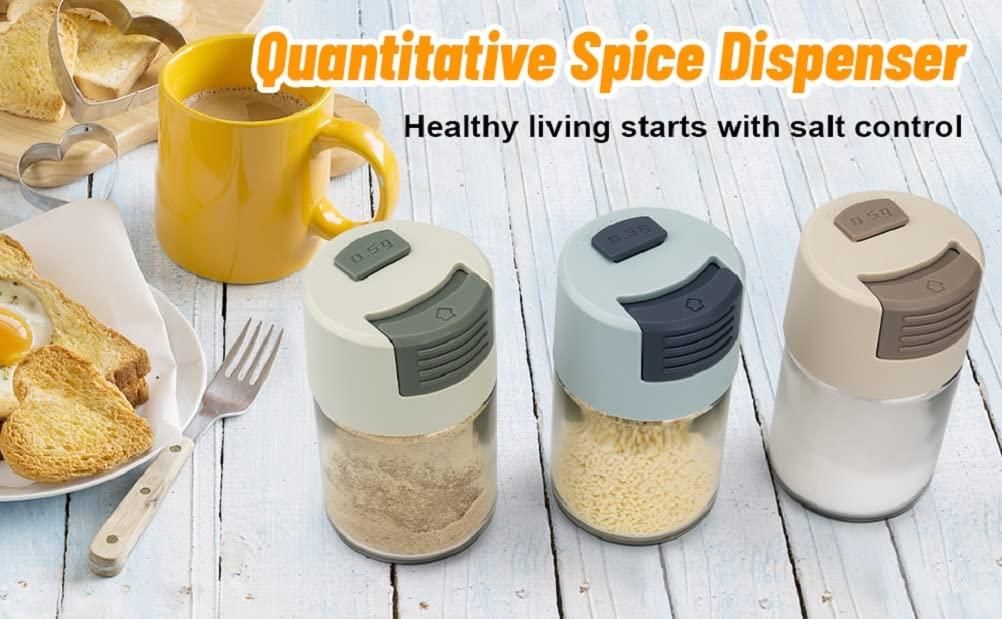 Push Button Spice Dispenser -  Perfect for Kitchen Storage