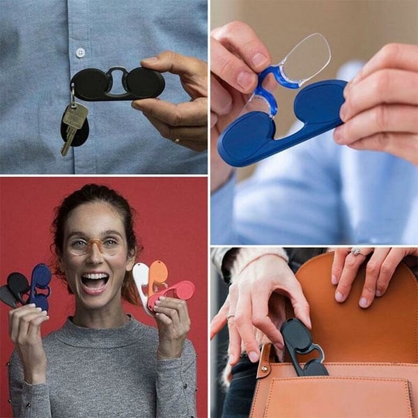 Unisex Foldable Nose Clip Reading Glasses