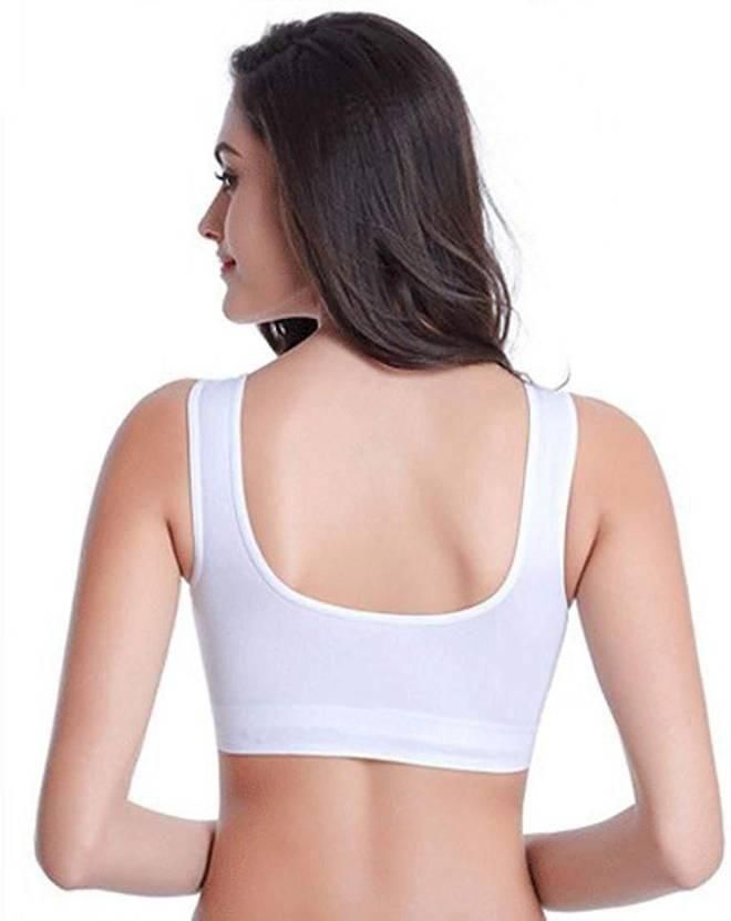 Women's Cotton Solid Non Padded Air Bra (Pack of 3)