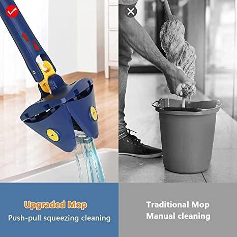 Blue Squeezing Triangle Cleaning Mop - Special Offer Price