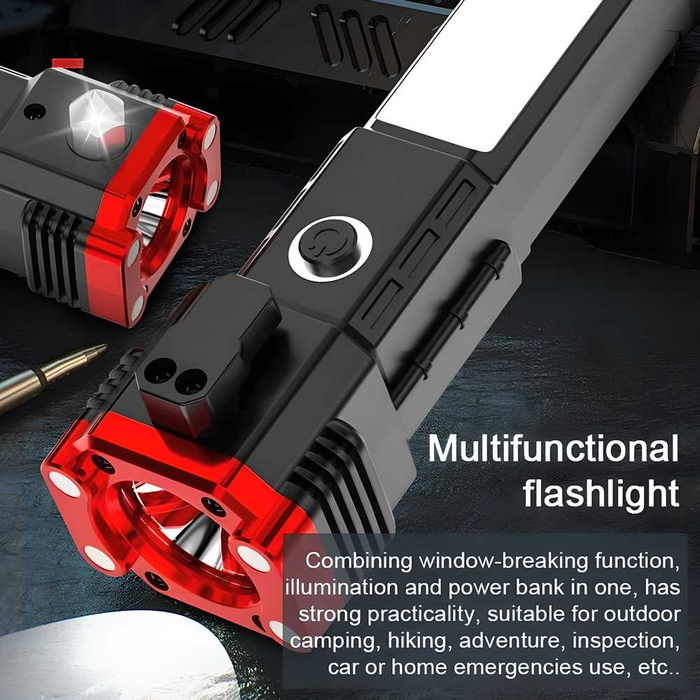 SPECIAL Hammer Torch LED Flashlight with powerbank