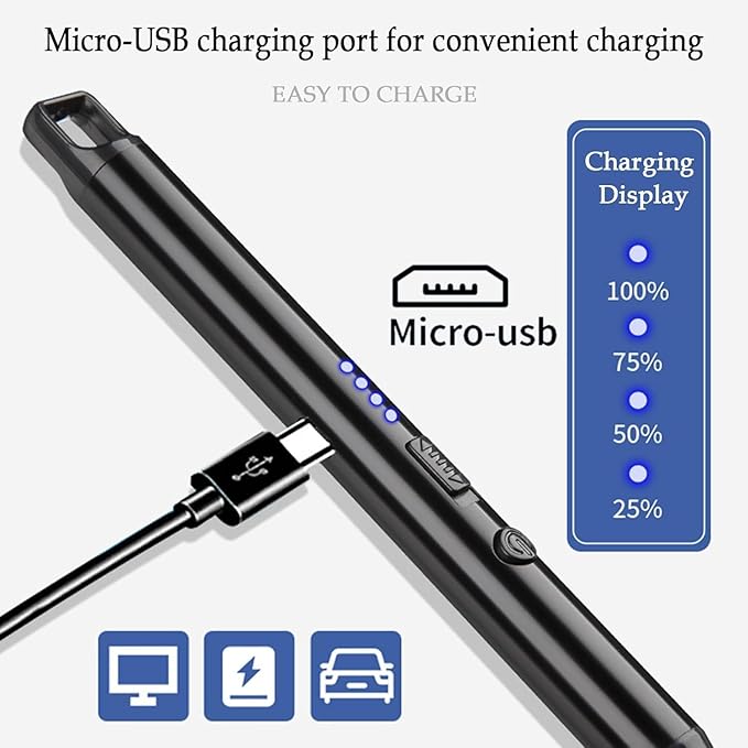 USB Plasma Rechargeable Electric Lighter for Kitchen