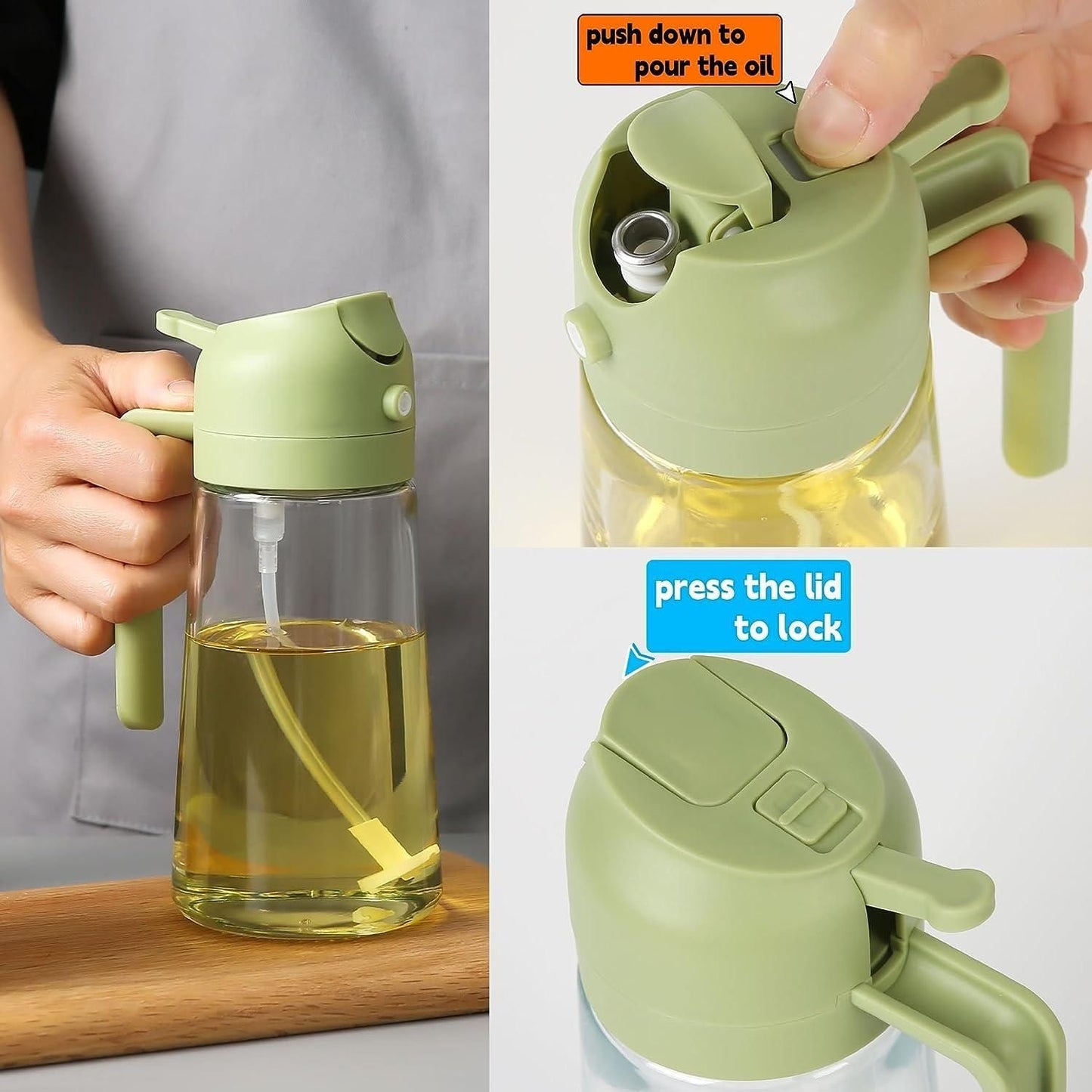 Shopping World - Portable Oil  Sprayer and Dispenser ( 500Ml Bottle)