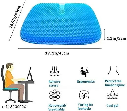 Relaxable & Smoothy Confortable Suppot Cushion for Office Chair, Wheelchair, or for Back Pain