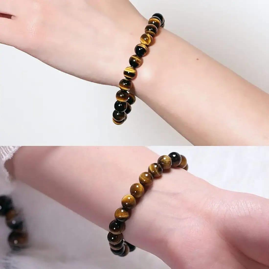 Tiger Eye Yellow Crystal Healing Stone Bracelet - INCREASE POSITIVITY & CONFIDENCE