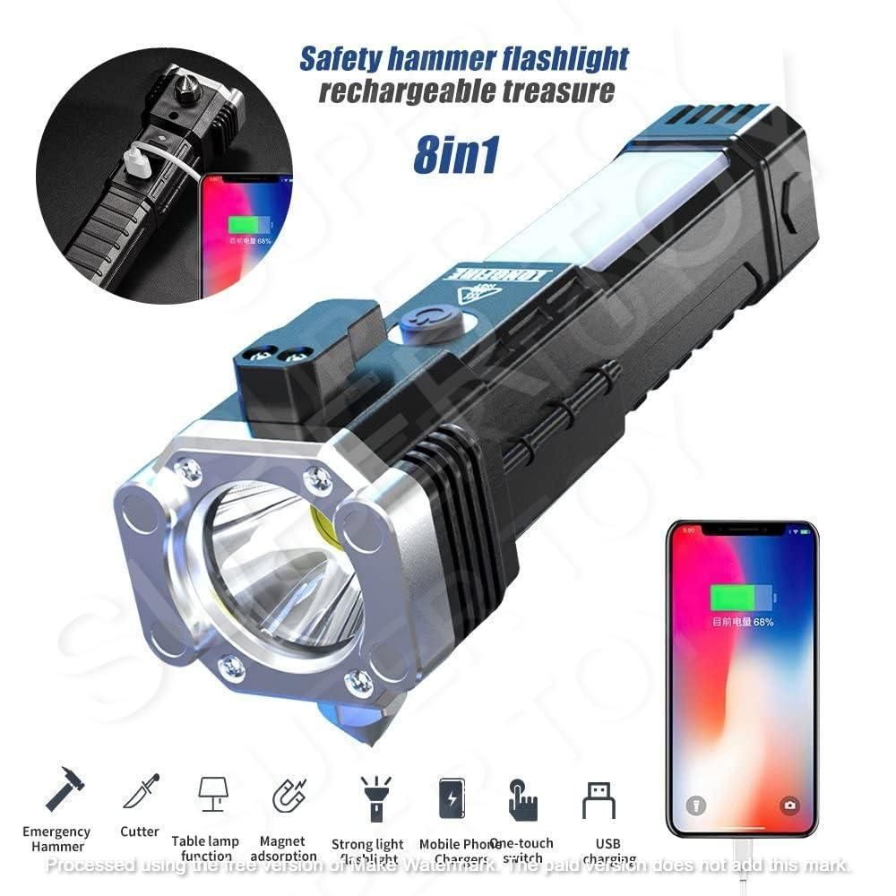 SPECIAL Hammer Torch LED Flashlight with powerbank