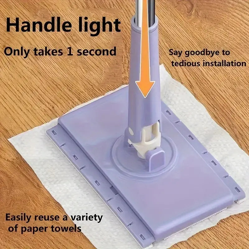 Easy-Clean Mini Mop With Auto Cloth Grip