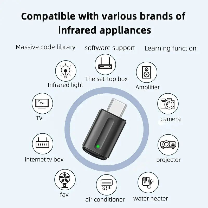 Type-C 5th Gen Mini Smartphone IR Remote Controller Adapter - Trust By Smart Tech