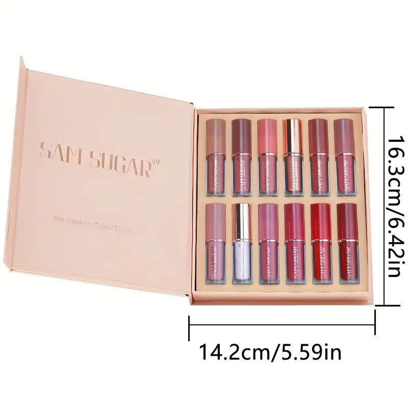 12Pcs Velvet Matte Liquid Lipstick Set 🎨💄- 50% OFF FLAT SALE !